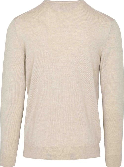 Profuomo Pullover Merino Wool Ecru Product / Achterkant