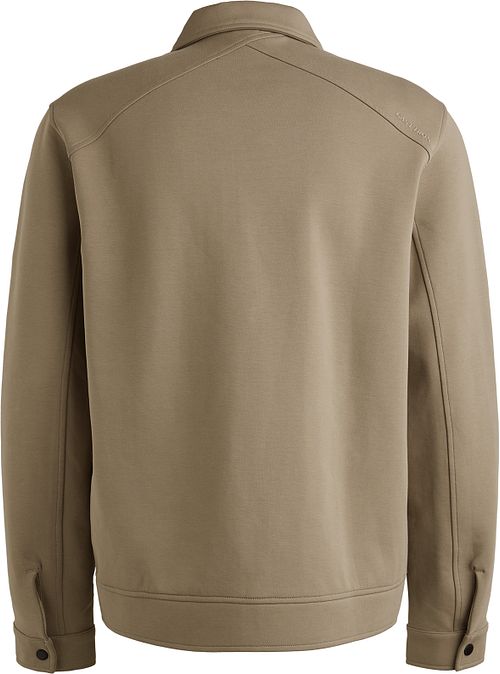 Cast Iron Overshirt Interlock Sweat Kaki Product / Achterkant