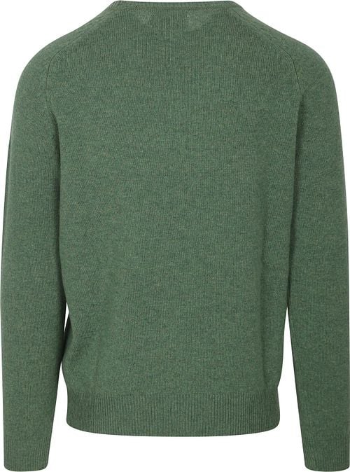 Steppin' Out Pullover V-Neck Lambswool Mid Green Product / Achterkant