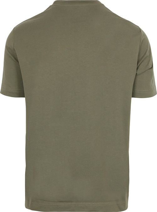 Marc O'Polo T-Shirt Logo Dark Green Product / Achterkant