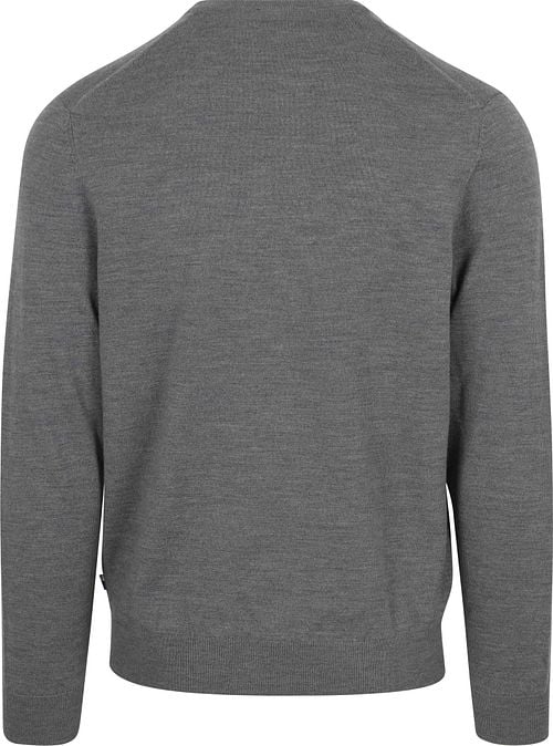 Olymp Trui O-Hals Wol Grijs Product / Achterkant