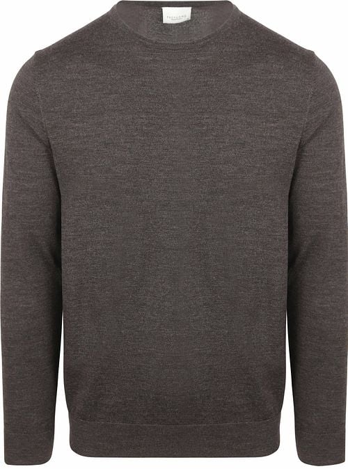 Profuomo Pullover Merino Wool Dark Brown Product