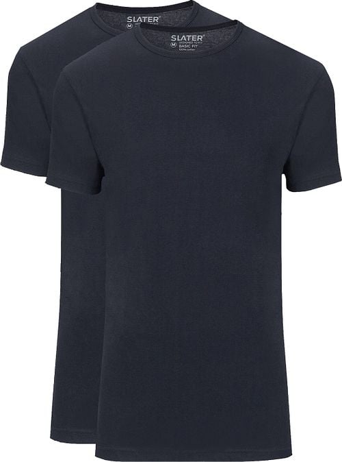 Slater 2-pack Basic Fit T-shirt Navy Product