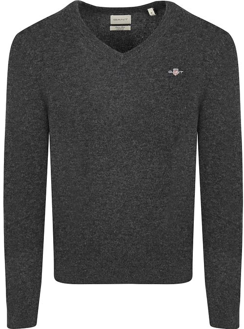 Gant Pullover V-Neck Wool Blend Anthracite Product