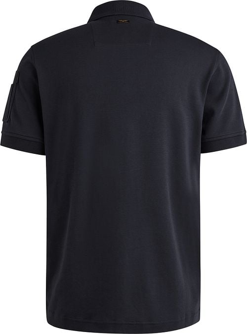 PME Legend Half-Zip Polo Shirt Interlock Navy Product / Achterkant