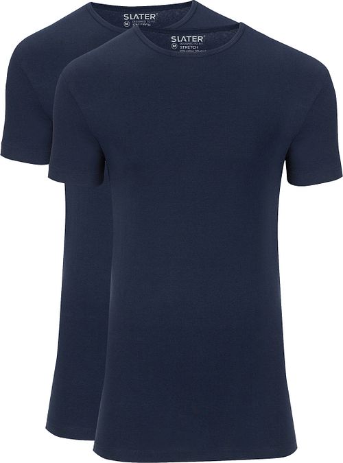 Slater 2er-Pack Stretch T-shirt Dunkelblau Product