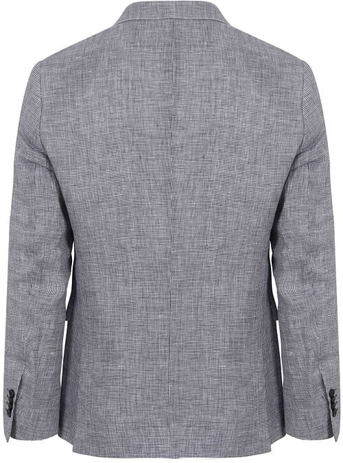 Suitable Blazer Pepita Linnen Blauw Product