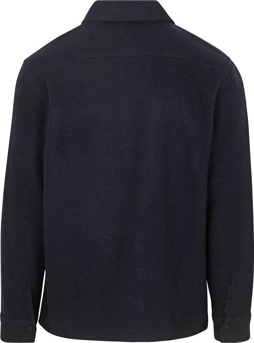 Suitable Overshirt Wool Blend Navy Product / Achterkant