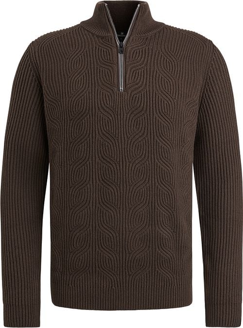 Vanguard Pullover Half Zip Structure Wool Mix Brown Product