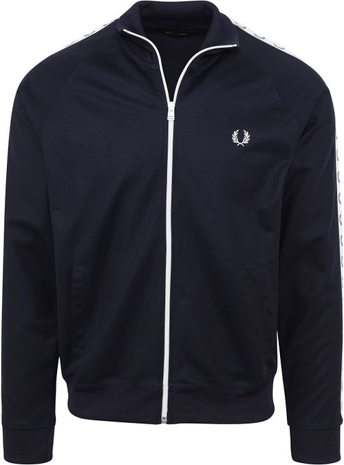 Fred Perry Taped Track Jacket Carbon Blue Product