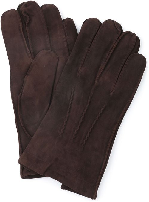 Profuomo Gloves Brown Suede Product