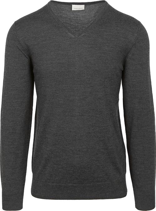 Profuomo Pullover V-Neck Merino Wool Anthracite Product
