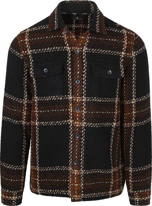 State Of Art Overshirt Checks Navy Product