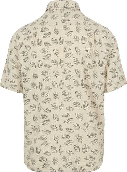 Suitable Short Sleeve Shirt Linen Sheng Green Product / Achterkant