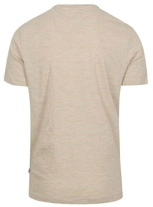 KnowledgeCotton Apparel T-shirt Stripes Beige Product / Achterkant