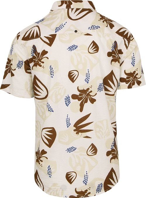 No Excess Short Sleeve Shirt Seersucker Beige Product / Achterkant