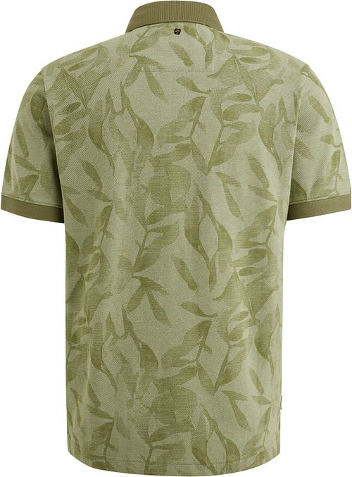 PME Legend Polo Shirt Piqué Print Green Product / Achterkant