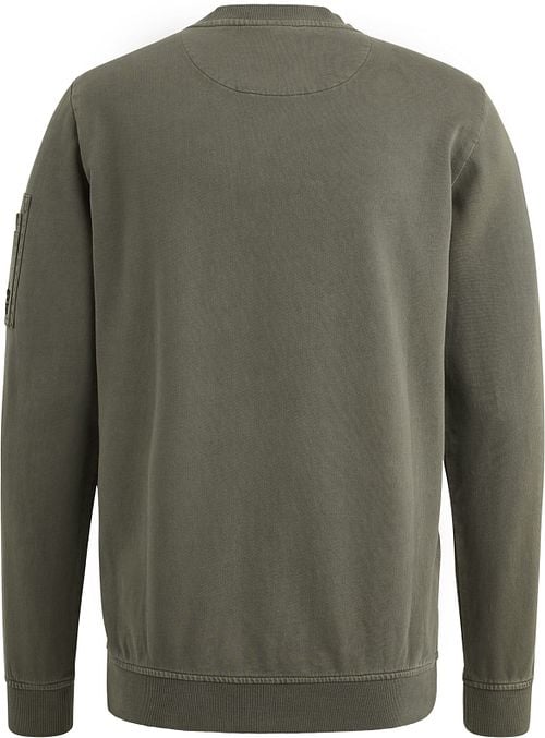 PME Legend Sweater Logo Beluga Green Product / Achterkant