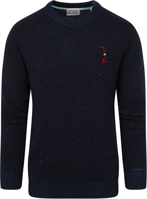 Scotch and Soda Pullover Mix Wolle Gesprenkelt Dunkelblau Product