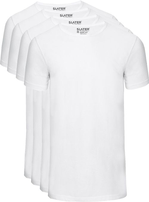 Slater 4-pack Basic Fit T-shirt White Product