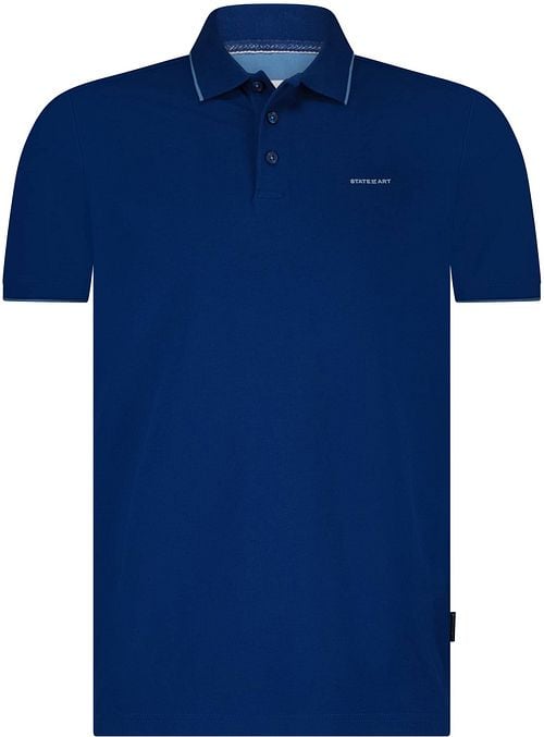 State of Art Poloshirt Piqué Cobalt Blue Product