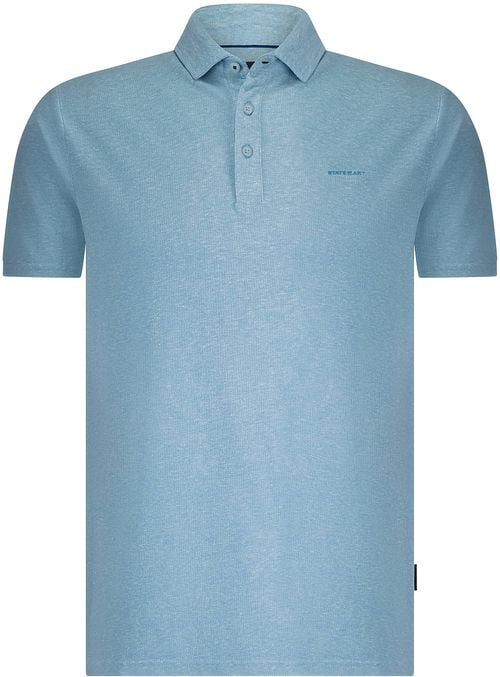 State of Art Poloshirt Piqué Melange Lichtblauw Product