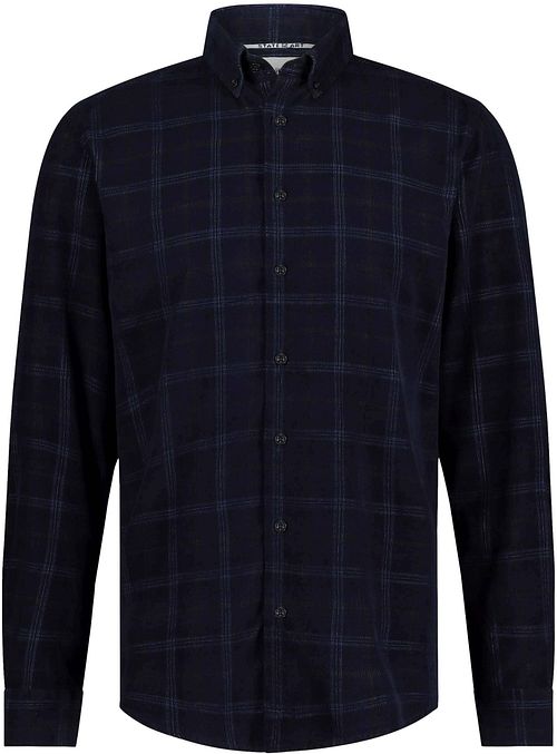 State Of Art Shirt Fine Corduroy Checks Navy Product
