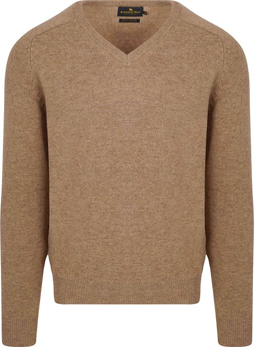 Steppin' Out Pullover V-Neck Lambswool Camel Product