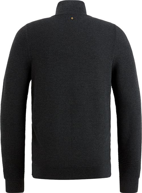 PME Legend Half Zip Sweater Mouliné Black Product / Achterkant