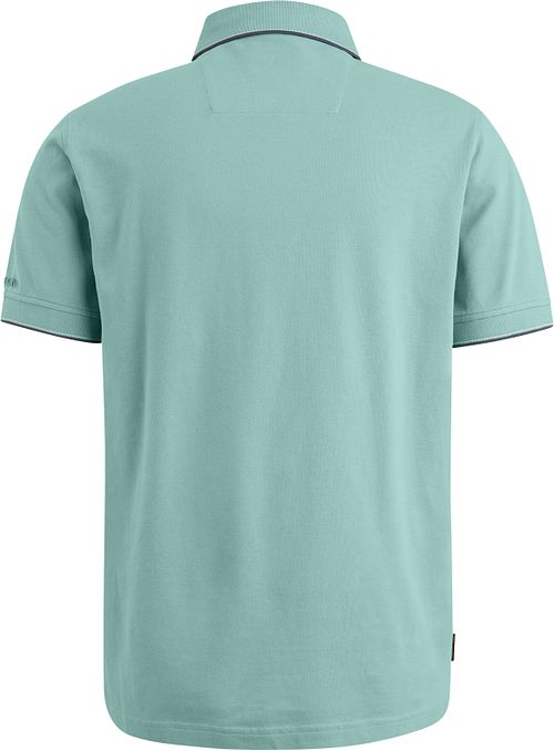 PME Legend Polo Shirt Piqué Logo Light Blue Product / Achterkant