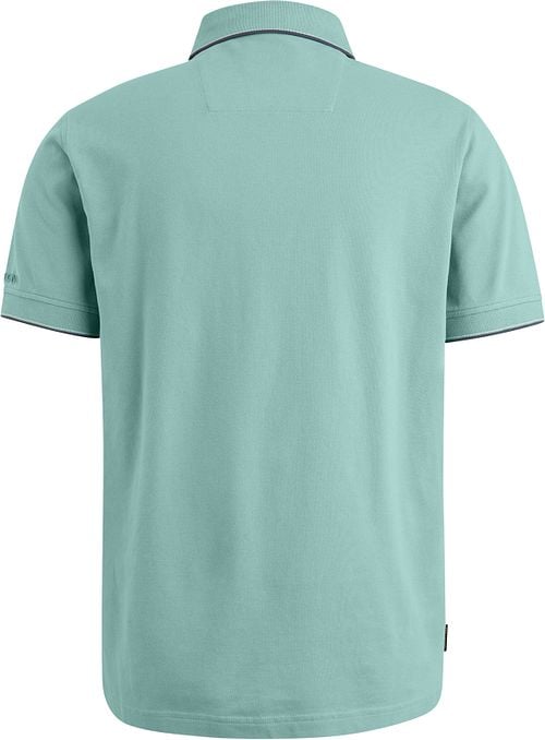 PME Legend Poloshirt Piqué Logo Bleu Clair Product / Achterkant