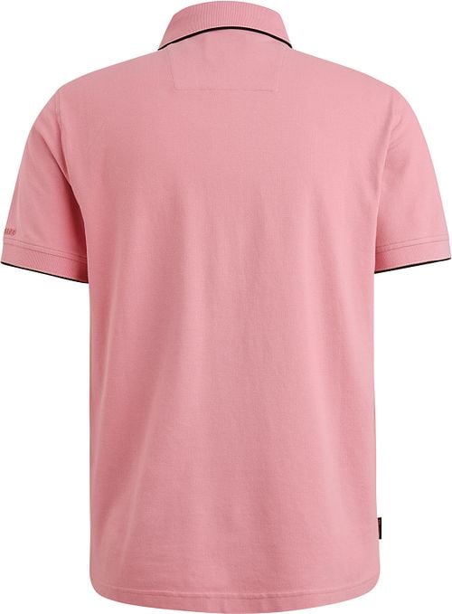 PME Legend Polo Shirt Piqué Logo Pink Product / Achterkant