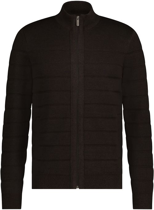 State Of Art Strickjacke Texturierte Streifen Dunkelbraun Product