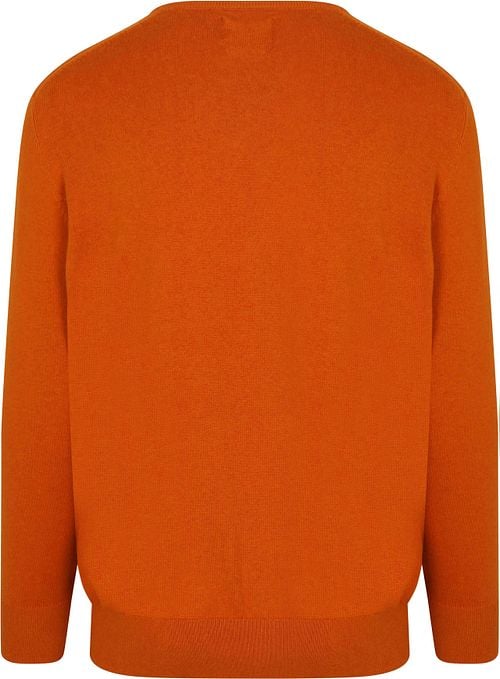 Steppin' Out Pullover Cotton Cashmere V-Neck Orange Product / Achterkant