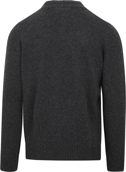 Suitable Half Zip Pullover Wool Blend Anthracite Product / Achterkant