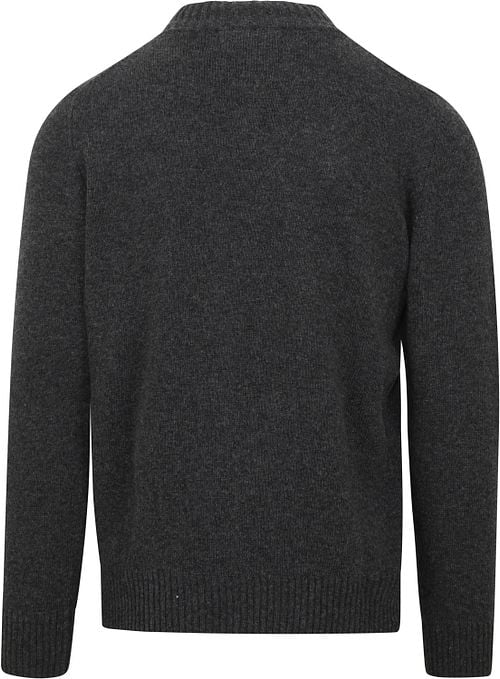 Suitable Pull Demi-Zip Mélangé Laine Anthracite Product / Achterkant