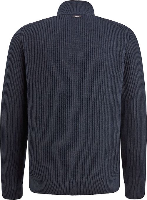 Vanguard Pullover Half Zip Structure Wool Mix Navy Product / Achterkant