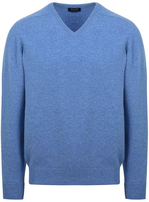 William Lockie V-Hals Lamswol Jeans Melange Product
