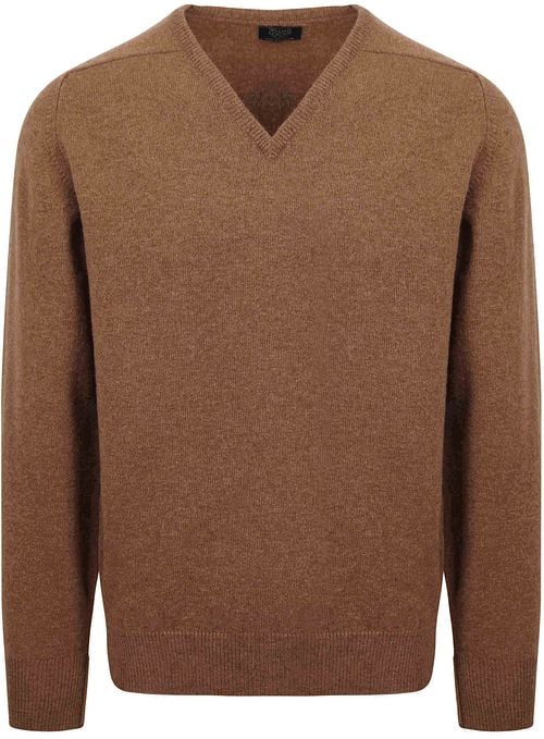 William Lockie V-Neck Lambswool Driftwood Product
