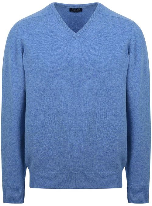 William Lockie V-Neck Lambswool Jeans Melange Product
