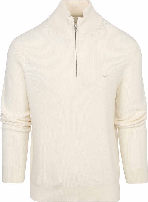Gant Halfzip Pullover Wool Mix Ecru Product