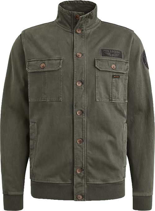PME Legend Sweat Button Jacket Dark Green Product
