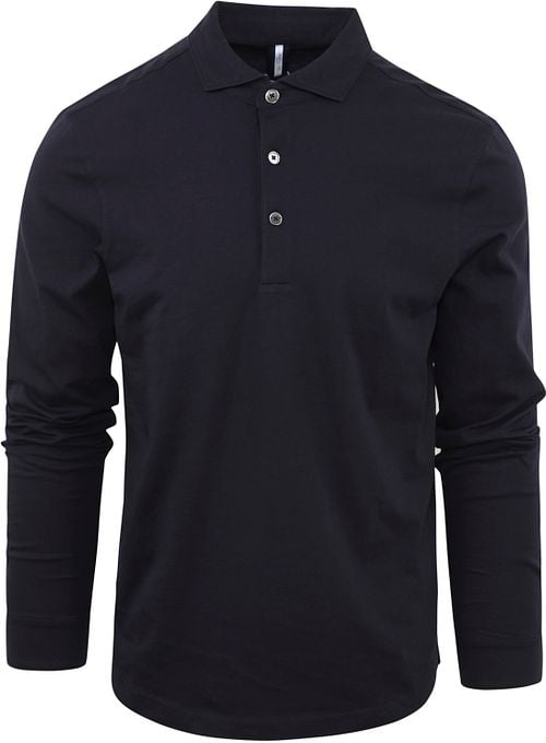 Profuomo Longsleeve Polo Navy Melange Product
