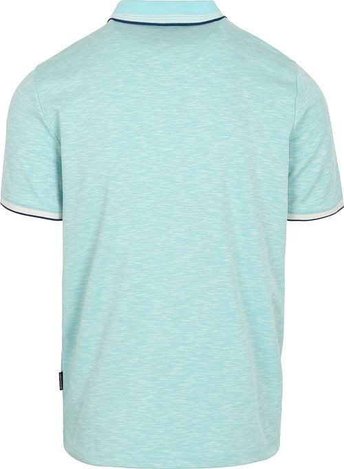 State of Art Polo Slubmelange Hellblau Product / Achterkant