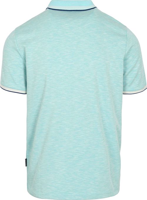 State of Art Polo Slubmelange Light blue Product / Achterkant