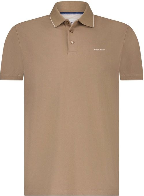State of Art Poloshirt Piqué Brown Product