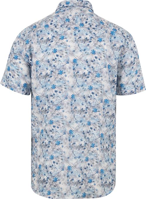 State Of Art Short Sleeve Shirt Print Flower Blue Product / Achterkant