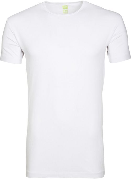 Alan Red Bamboo T-shirt O-Hals Wit Product