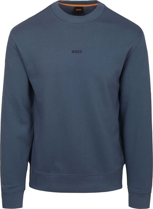 BOSS Pull Smallcrew Blue