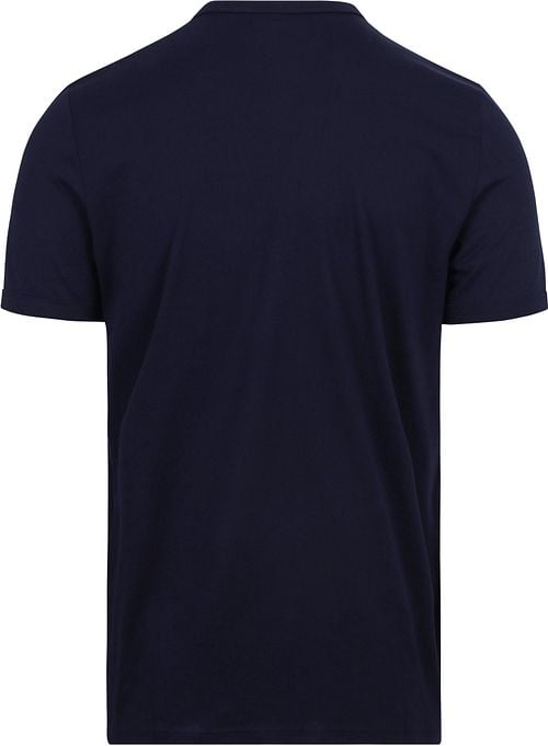 Fred Perry Ringer T-Shirt Navy Product / Achterkant